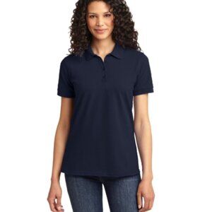 Lands End Cotton Navy Polo XL